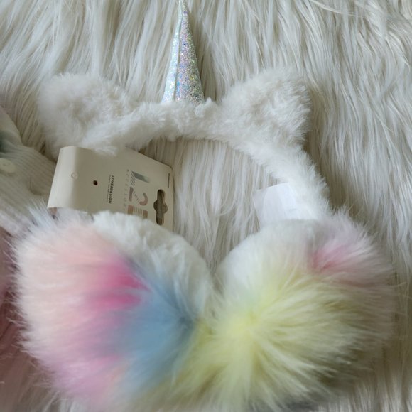 L2D Cat Unicorn Earmuffs & Mittens Set - Picture 3 of 9